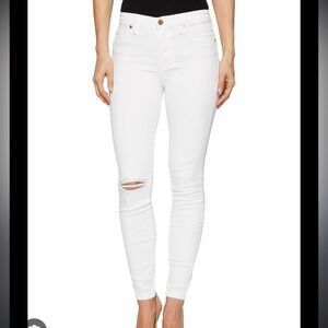 BLANKNYC high rise skinny white jeans